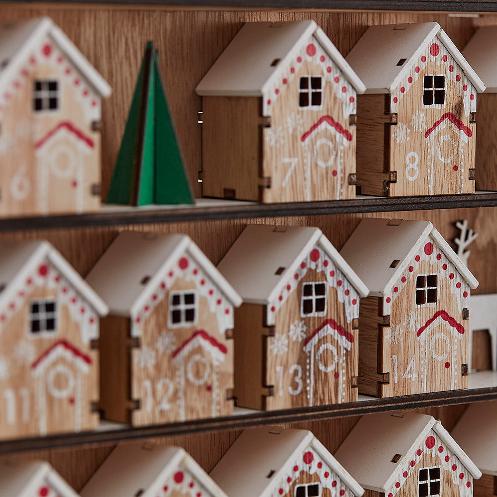 Fill Your Own Wooden House Advent Calendar