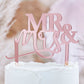 Mr and Mrs Rose Gold Acrylic Wedding Cake Topper