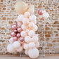 Pampas, White, Peach and Rose Gold Balloon Arch Kit