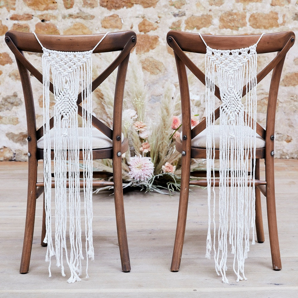 Macrame Wedding Chair Decorations