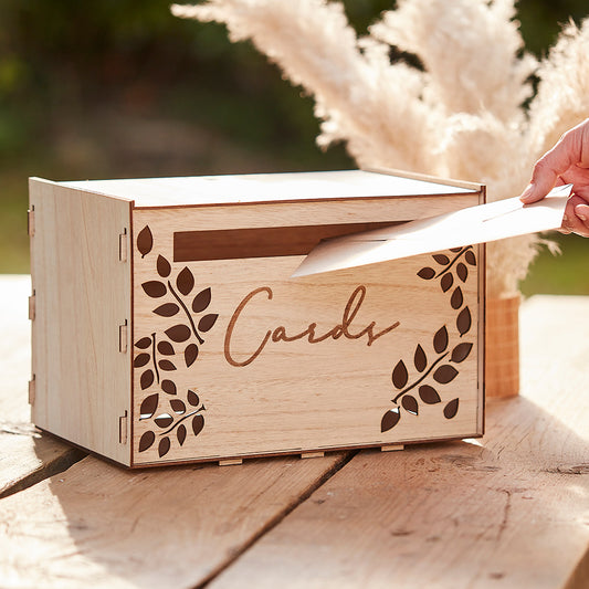 Wooden Wedding Card Box