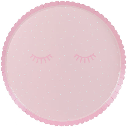 Pink Polka Dot Pamper Party Paper Plates