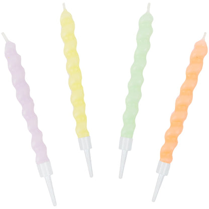 We heart Pastels Twirl Birthday Candles
