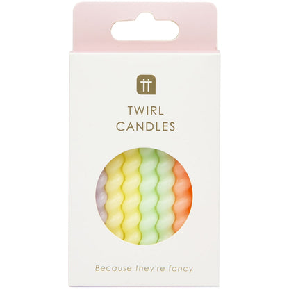 We heart Pastels Twirl Birthday Candles