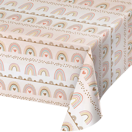 Boho Rainbow Paper Table Cover