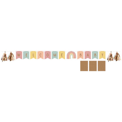 Boho Rainbow Shaped Ribbon Banner with Stickers