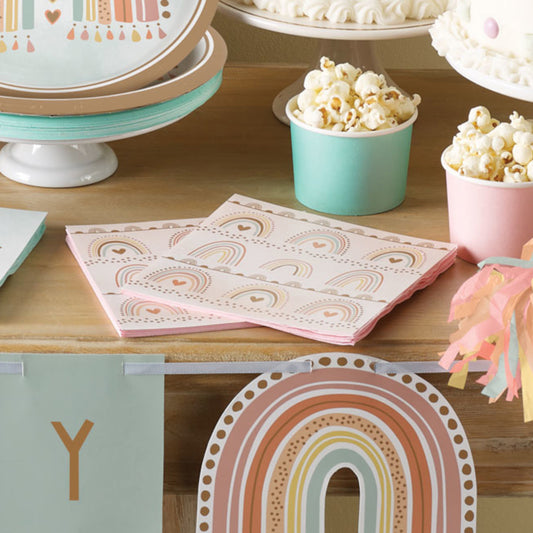 Boho Rainbow Lunch Napkins