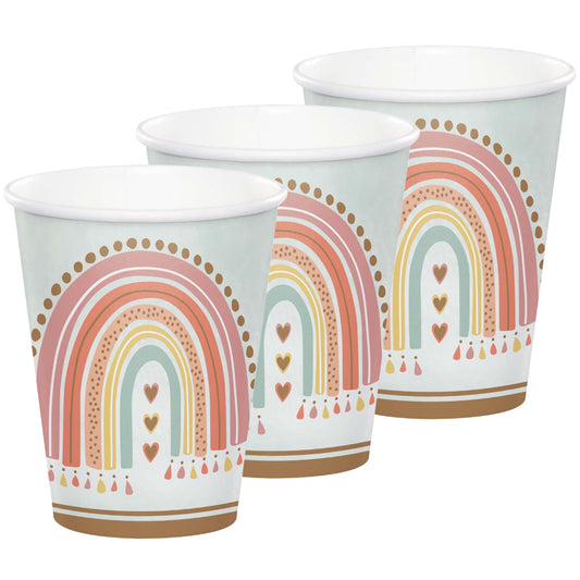 Boho Rainbow Paper Cups