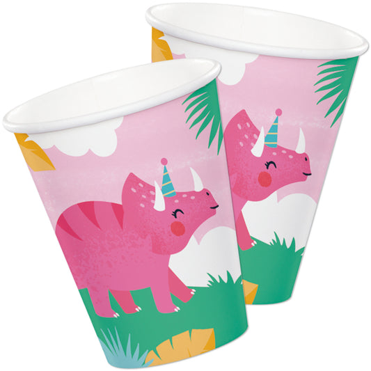 Girl Dino Paper Cups