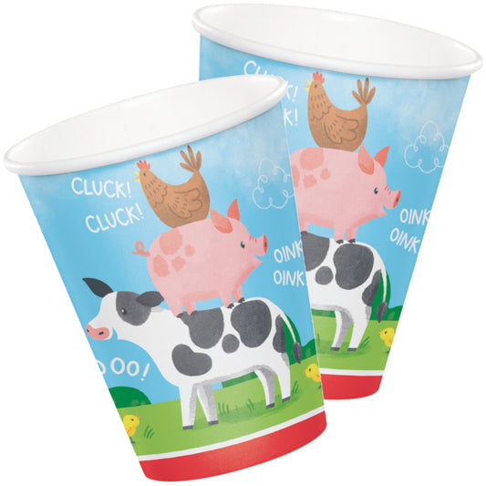 Farm Animals Paper Cups
