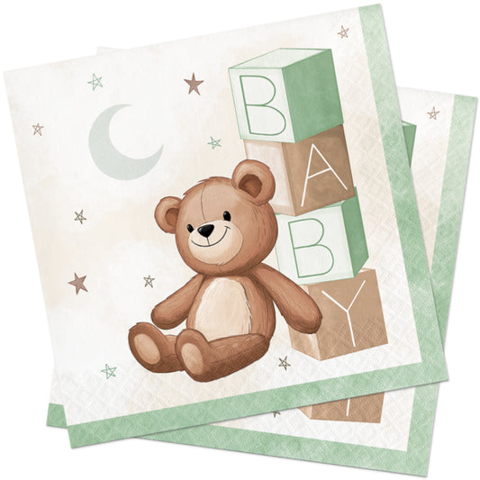 Teddy Bear Paper Napkins 2ply 33cm