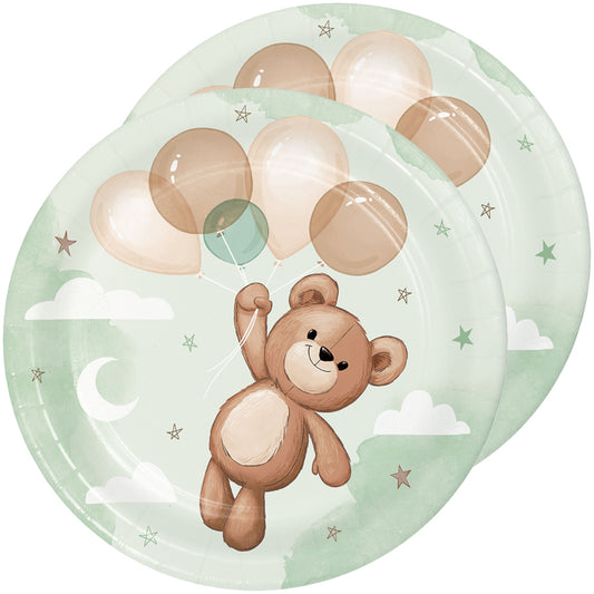 Teddy Bear Paper Plates 18cm