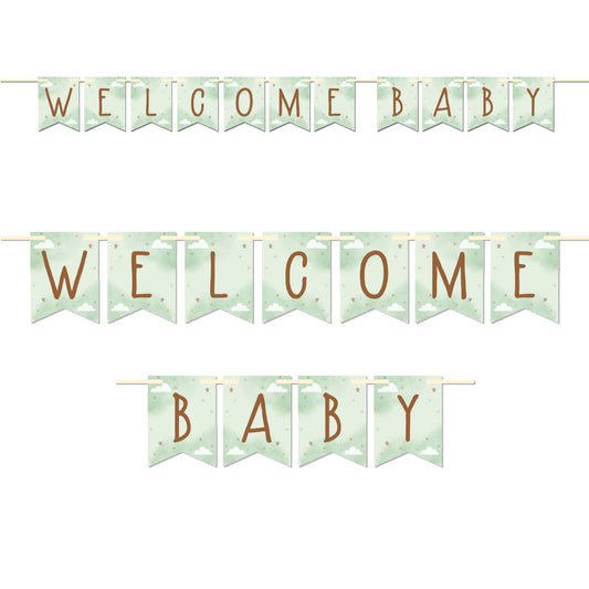 Teddy Bear Welcome Baby Banner
