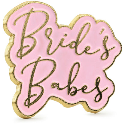 Pink & Gold Bride's Babes Enamel Pin