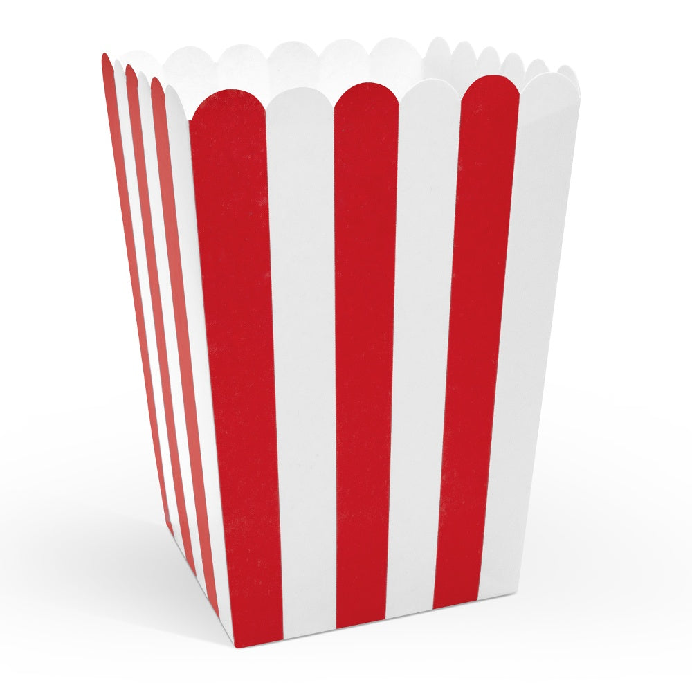 Red & White Striped Popcorn Boxes