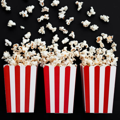 Red & White Striped Popcorn Boxes