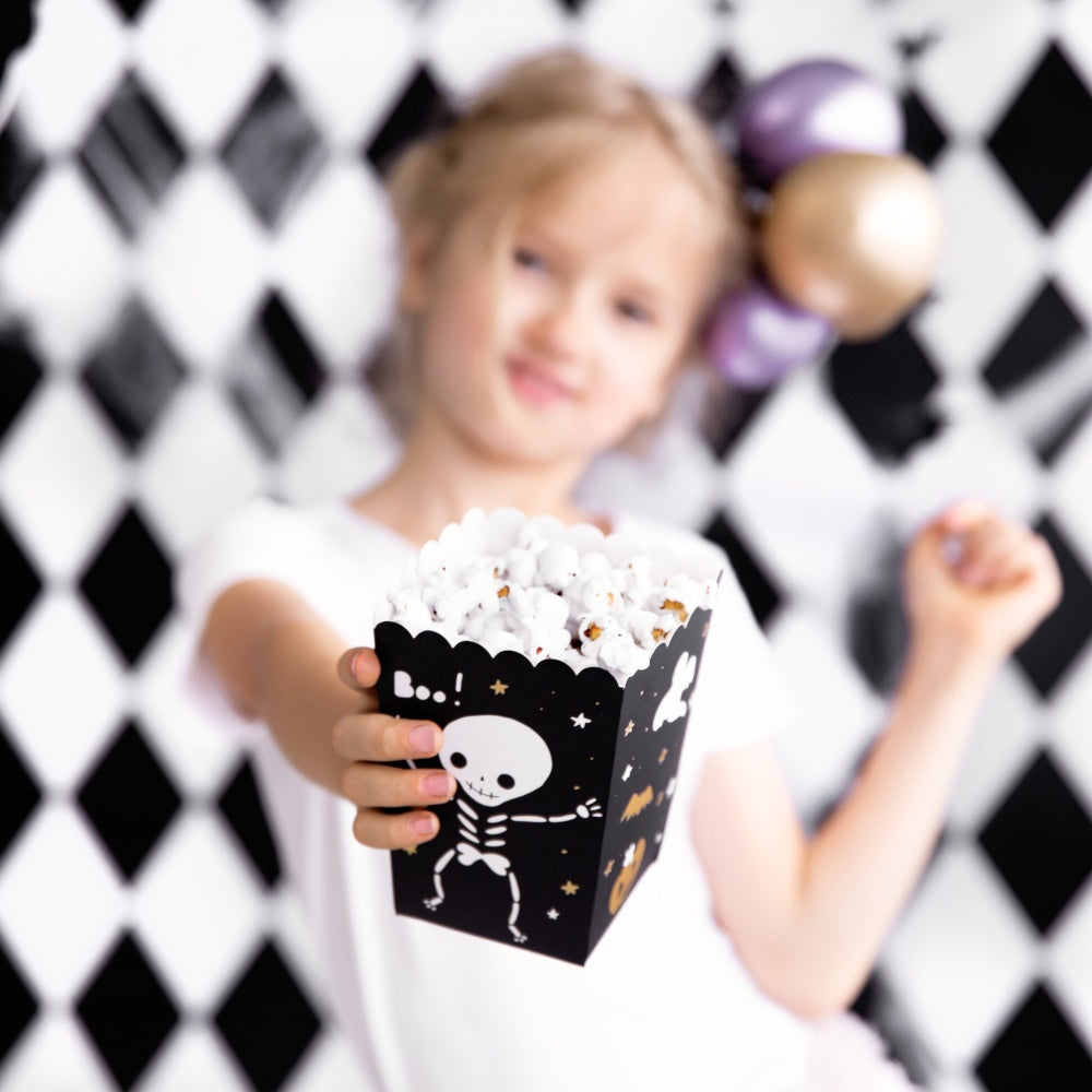 Black Halloween Popcorn Boxes