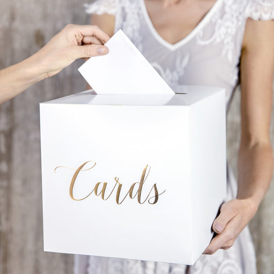 Gold Wedding Card Box