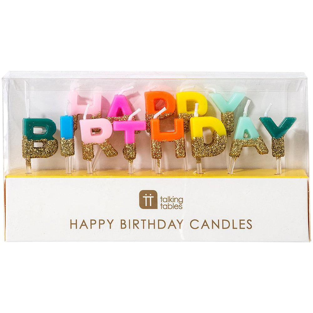 Birthday Brights Rainbow Happy Birthday Candles