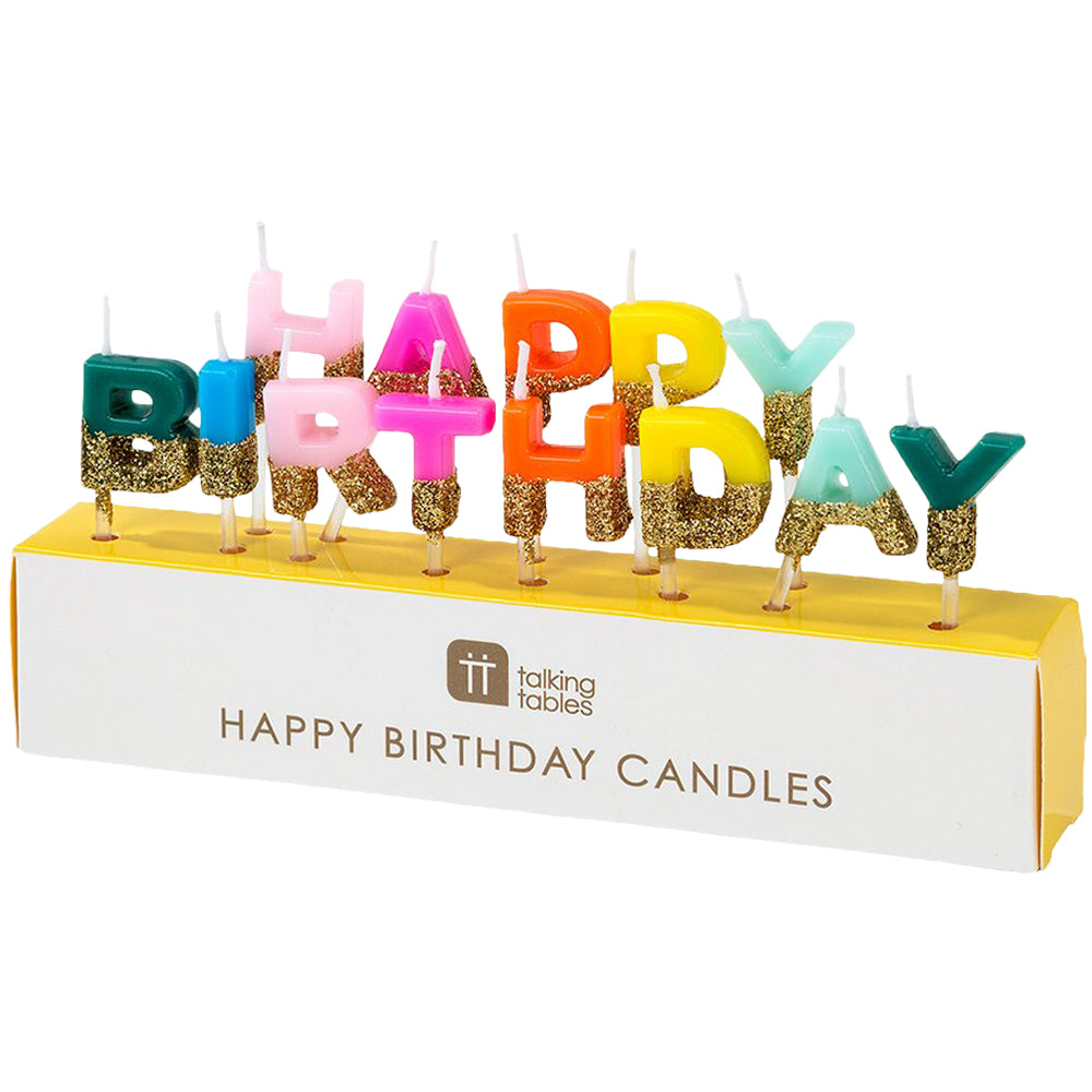 Birthday Brights Rainbow Happy Birthday Candles