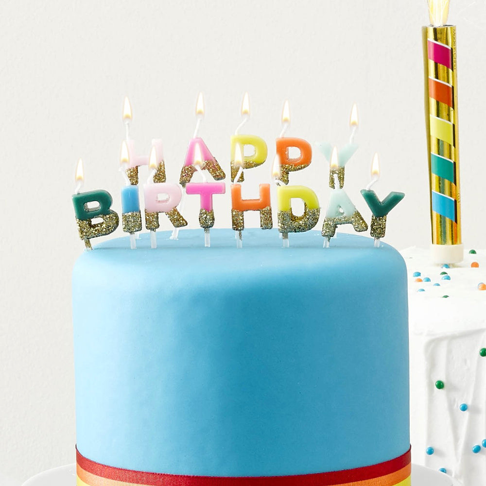 Birthday Brights Rainbow Happy Birthday Candles
