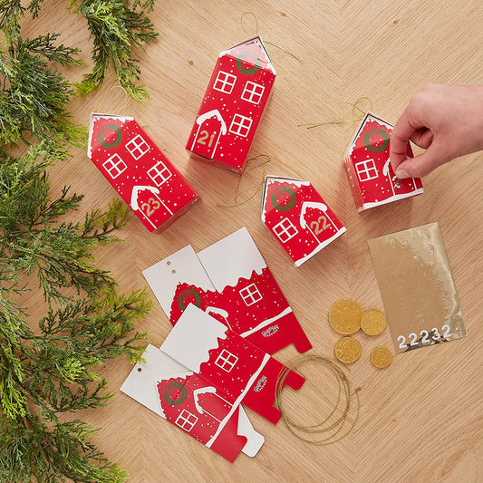 Fill Your Own Festive House Advent Calendar Boxes