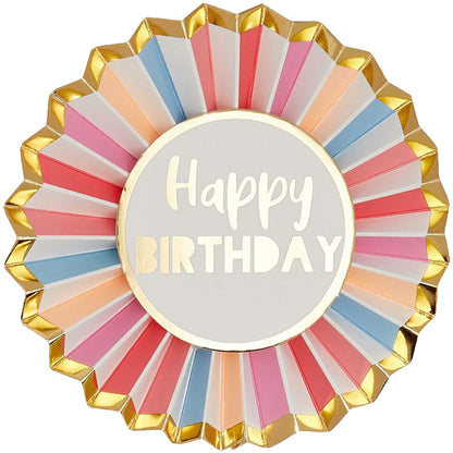 Rose Gold Happy Birthday Badge