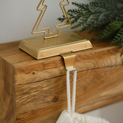 Gold Christmas Tree Stocking Holder