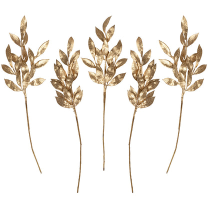 Gold Stems Christmas Foliage Decorations