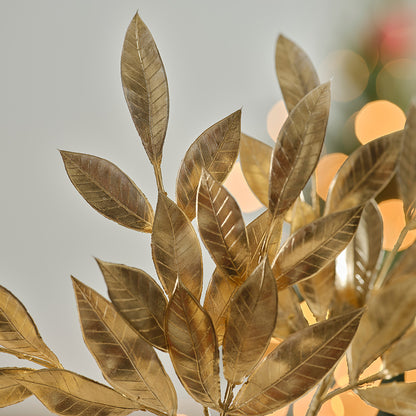 Gold Stems Christmas Foliage Decorations