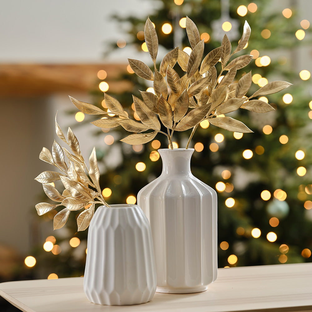 Gold Stems Christmas Foliage Decorations