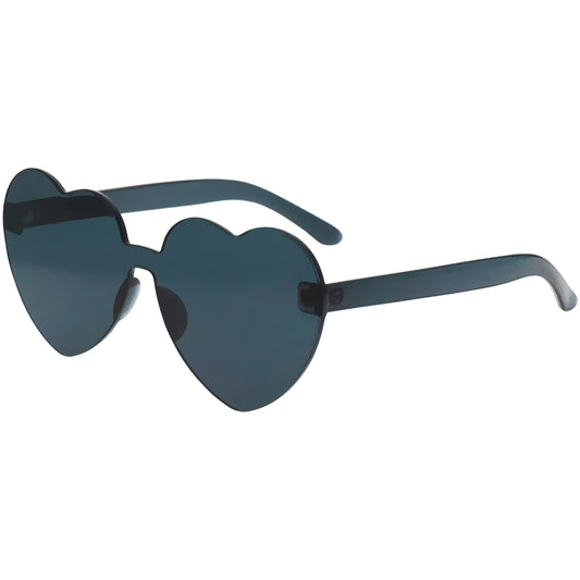 Rimless Heart Sunglasses - Black