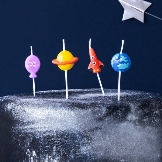 Space Party Birthday Candles