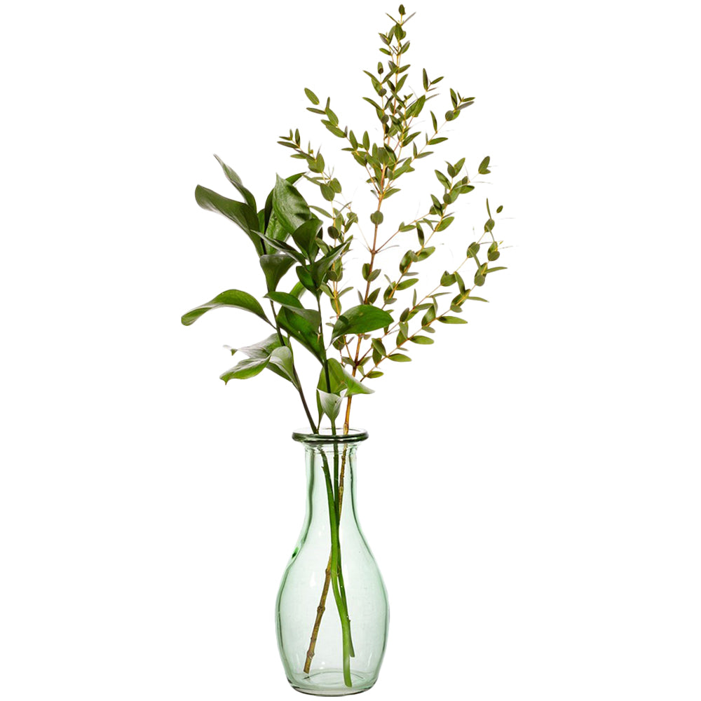 Recycled Glass Pale Green Bud Vase