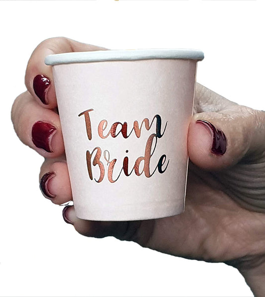 Rose Gold Team Bride Drinking Shot Cups