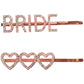 Bride & Hearts 2 Piece Diamate Hair Slide Set