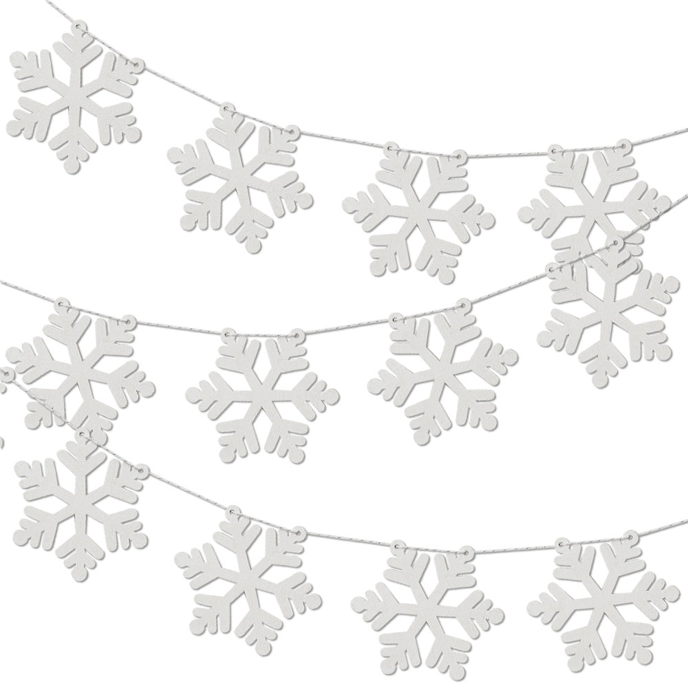 Christmas Wooden Snowflake Bunting