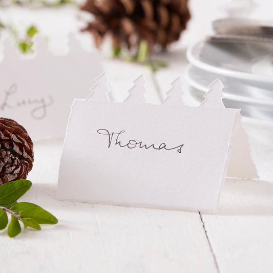 Christmas Cotton Paper Place Cards