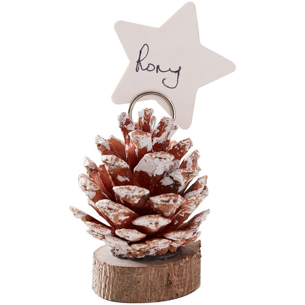 Pine Cone Christmas Place Card Holders