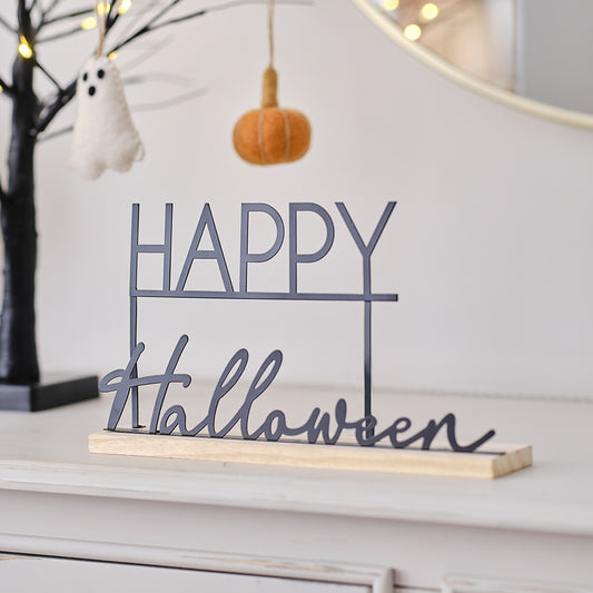 Metal Happy Halloween Sign