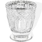 Silver Glass Candle Holder 8cm