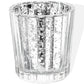 Silver Glass Candle Holder 6cm
