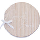 Round Wooden Wedding Guest Book