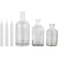 Glass Bottle Candle Holders with Candles