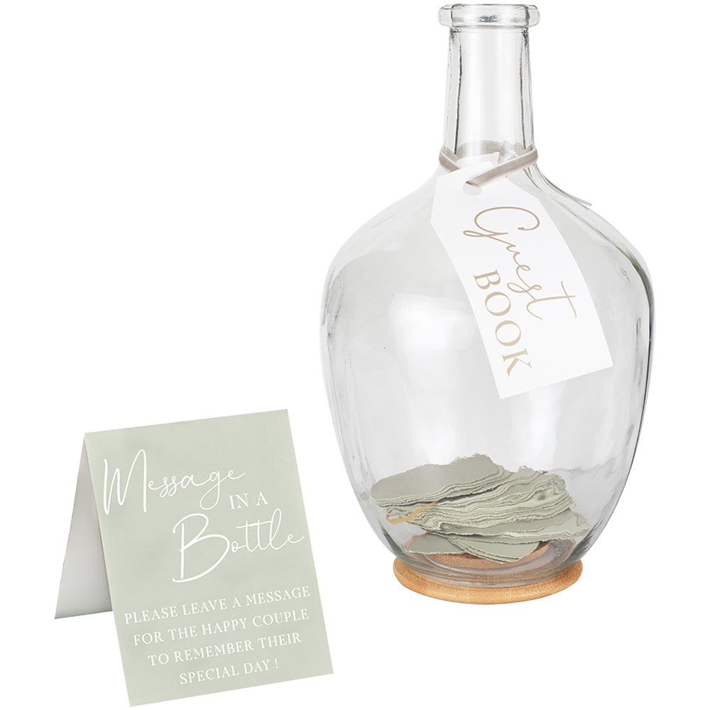 Recycled Glass Vase Alternative Wedding Guest Book