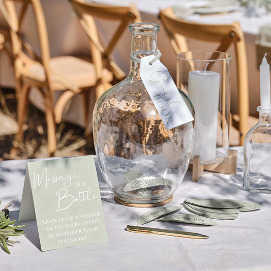 Recycled Glass Vase Alternative Wedding Guest Book