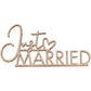 Wooden Just Married Place Setting