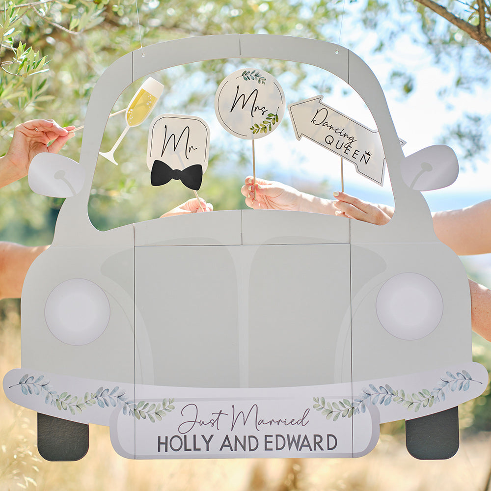 Customisable Wedding Car Photo Booth Frame