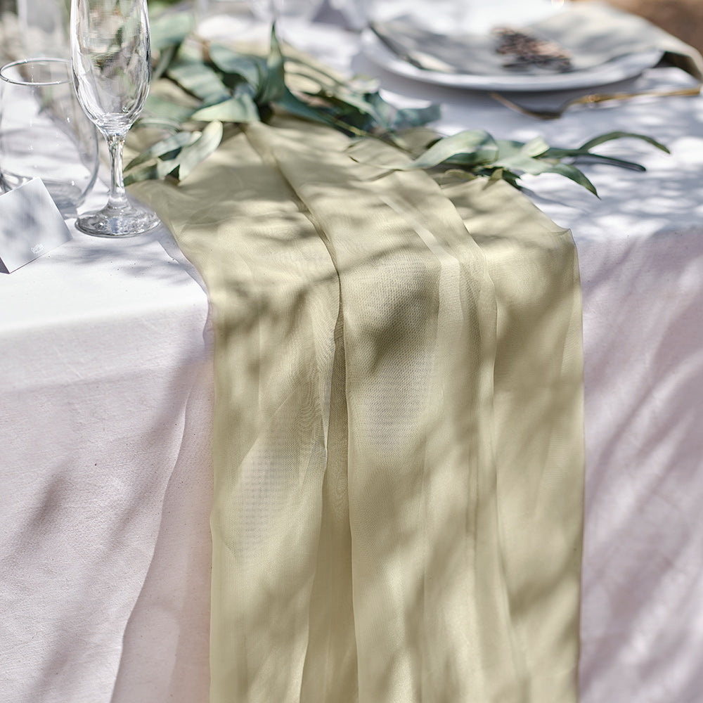 Sage Fabric Table Runner