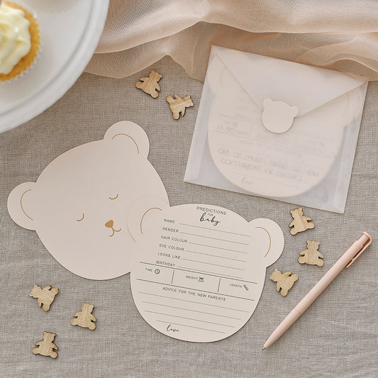 Teddy Bear Baby Shower Advice Cards